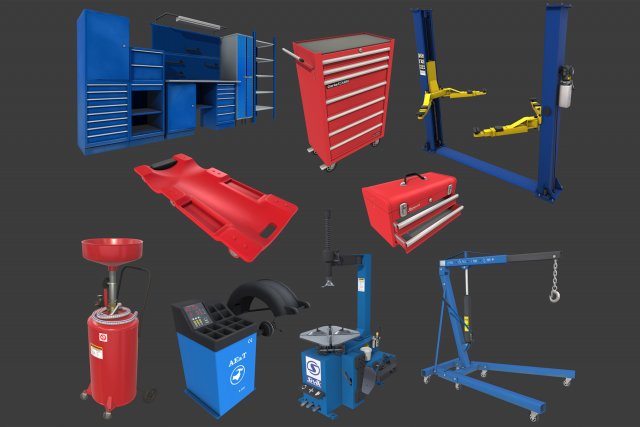STL-Datei Garage, Werkstatt Objekte PACK (FREE) 🆓 kostenlos・3D