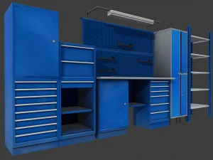 オートサービス小道具パック 3Dモデル