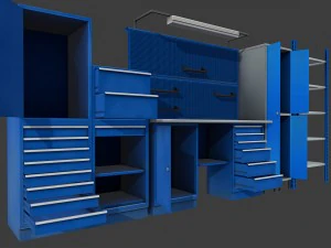 オートサービス小道具パック 3Dモデル