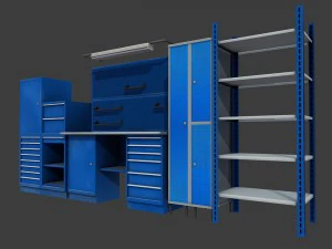 オートサービス小道具パック 3Dモデル