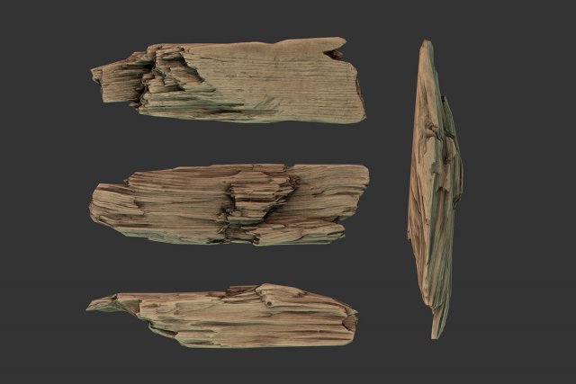 wooden plank debris 3D Модель .c4d .max .obj .3ds .fbx .stl .blend 