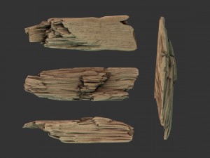 wooden plank debris 3Dモデル