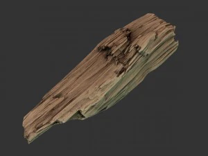 wooden plank debris 3D Model