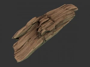 wooden plank debris 3D Model