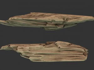wooden plank debris 3D Model