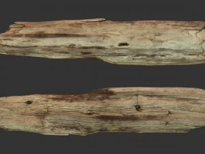 broken wood plank 3D Model