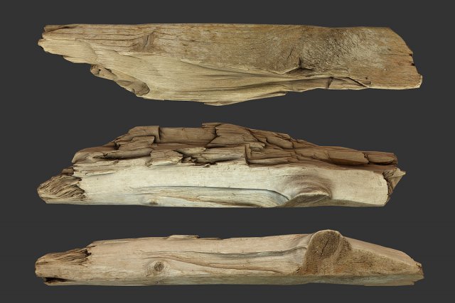 broken plank 3D Model .c4d .max .obj .3ds .fbx .stl .blend 