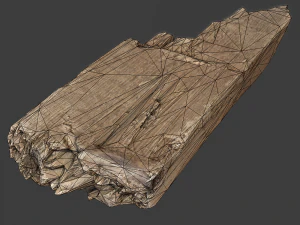 wood plank debris 3D Model