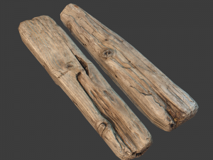 wooden plank 3Dモデル