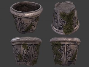 old garden pot 3D Model