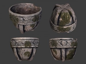 old garden pot 3Dモデル
