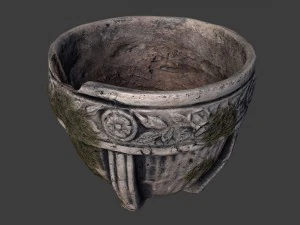 eski bah&ccedil;e saksısı 3D Model