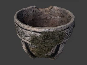 eski bah&ccedil;e saksısı 3D Model