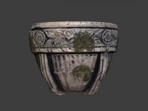 eski bah&ccedil;e saksısı 3D Model