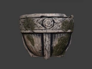 eski bah&ccedil;e saksısı 3D Model