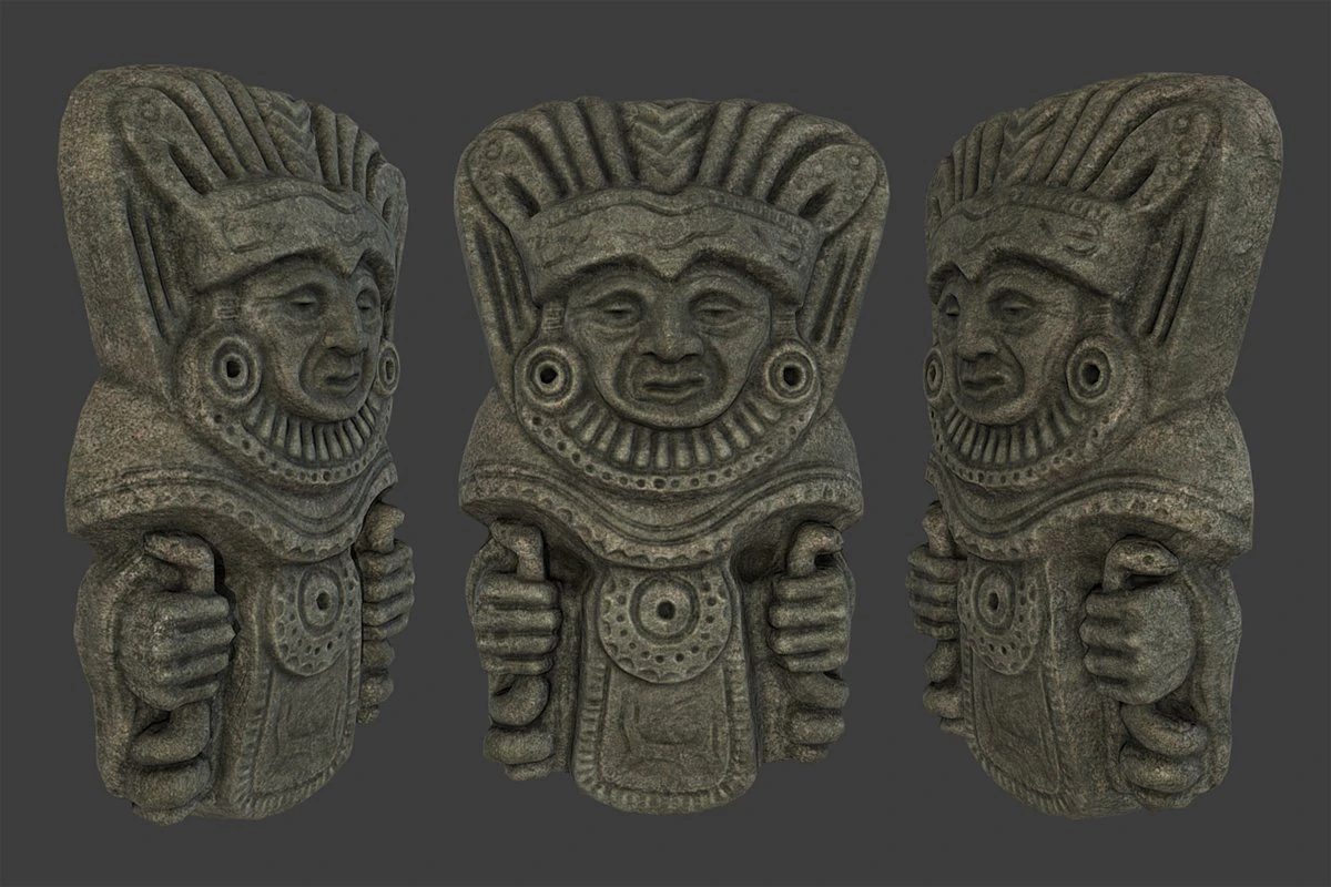 shaman tribal mask 3D Model .c4d .max .obj .3ds .fbx .stl .blend 