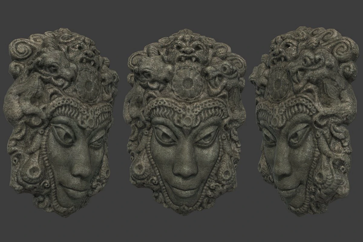mayan tribal mask 3D Model .c4d .max .obj .3ds .fbx .stl .blend 