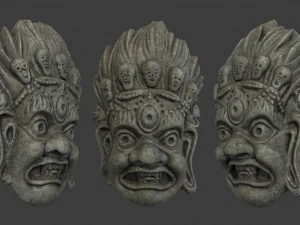 Maya-Stammesmaske 3D Modell