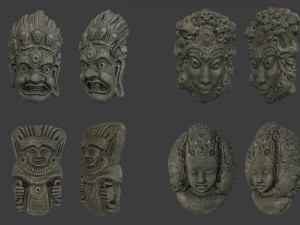 tribal masks pack 3Dモデル