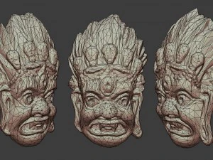 tribal masks pack 3D Model