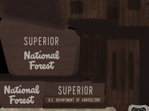 national forest sign 3D Модель