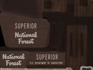 national forest sign 3D Model