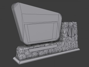 national forest stone sign 3D Model