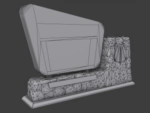 national forest stone sign 3D Model