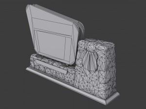 national forest stone sign 3D Model