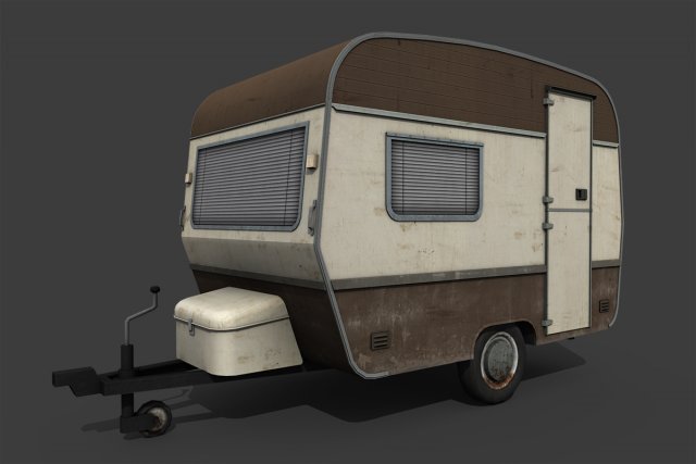 caravan trailer Modelo 3D .c4d .max .obj .3ds .fbx .stl .blend 