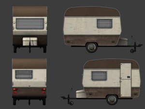 caravan trailer Modelo 3D