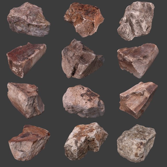 debris pack Model 3D .c4d .max .obj .3ds .fbx .stl .blend 