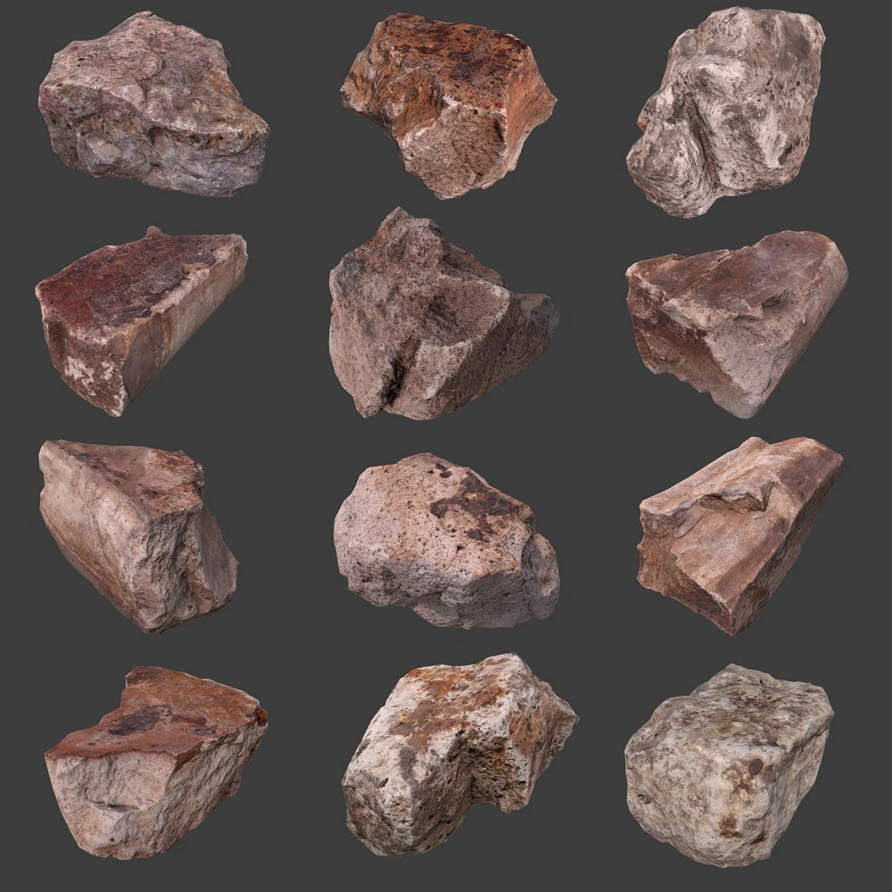 debris pack 3D Model .c4d .max .obj .3ds .fbx .stl .blend 