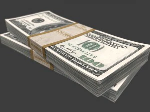 Dollar-Stapel 3D Modell