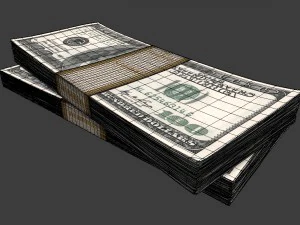 pila di dollari Modello 3D