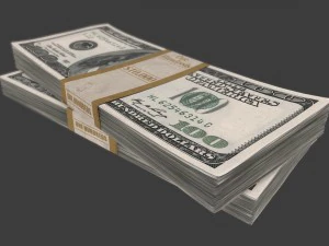 pila di dollari Modello 3D