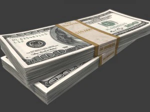 pila di dollari Modello 3D