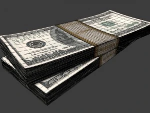 pila di dollari Modello 3D