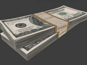 pila di dollari Modello 3D