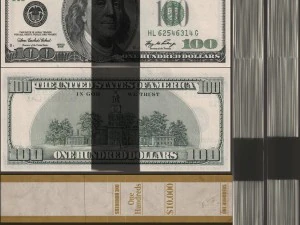 pila di dollari Modello 3D