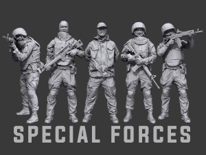 lowpoly special forces pack 3Dモデル