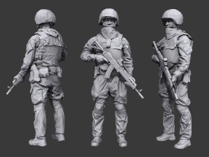 lowpoly special forces pack 3Dモデル