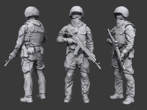 lowpoly special forces pack 3D Model