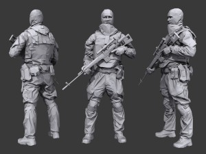 lowpoly special forces pack 3Dモデル