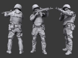 lowpoly special forces pack 3Dモデル
