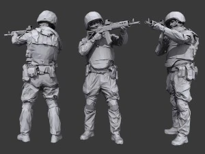 lowpoly special forces pack 3D Model