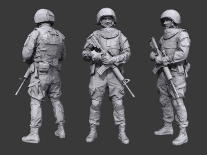 lowpoly special forces pack 3Dモデル