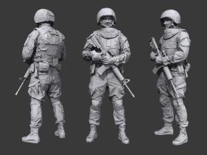 lowpoly special forces pack 3D Model