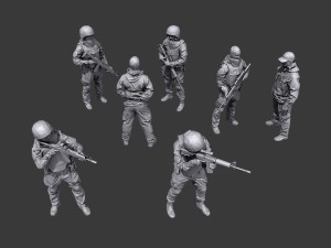 lowpoly special forces pack 3Dモデル