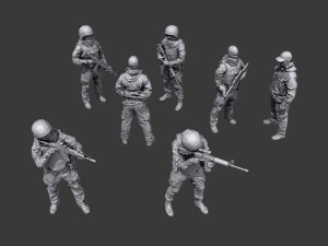 lowpoly special forces pack 3D Model
